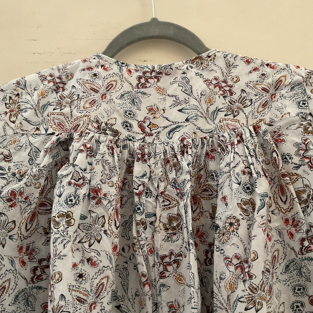 Sezane Flowy cotton blouse size EU36  very good condition - Picture 6 of 11